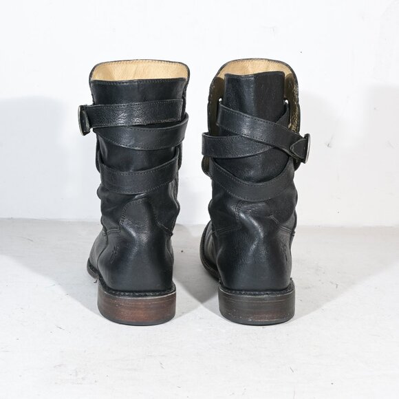 Frye 77734 Shirley Strappy Short Boot in Black - 7.5 - Picture 6 of 8